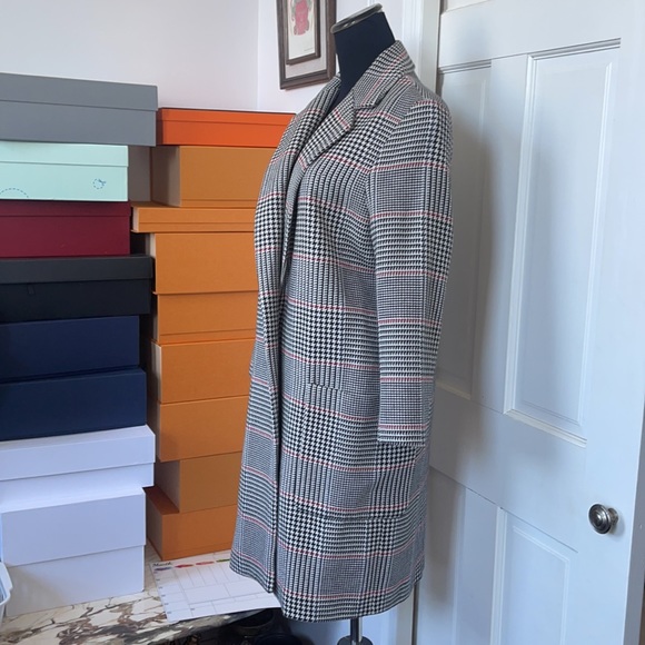 Zara Rare Ecru Tartan Checked Classic Coat Bloggers Favourite. - Picture 10 of 13